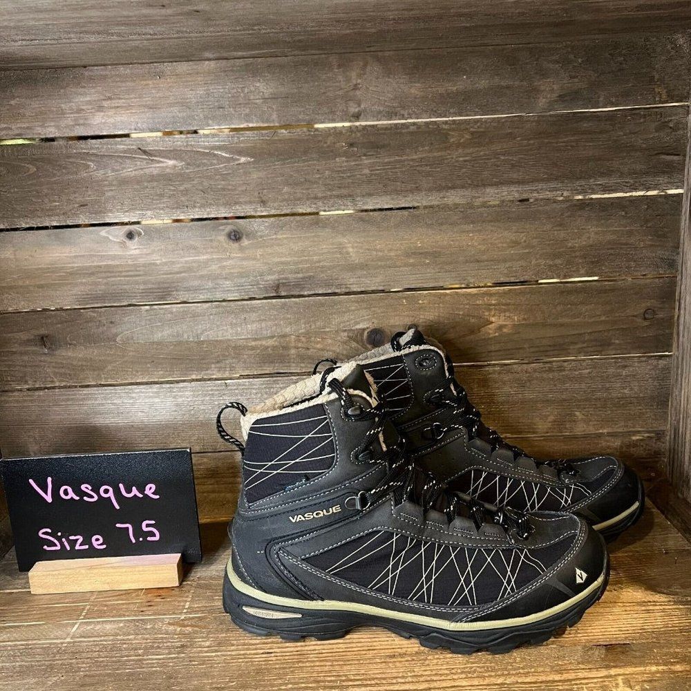 Mens Vasque Coldspark Black Insulated‎ Waterproof Snow Winter Boots Size 7.5 M